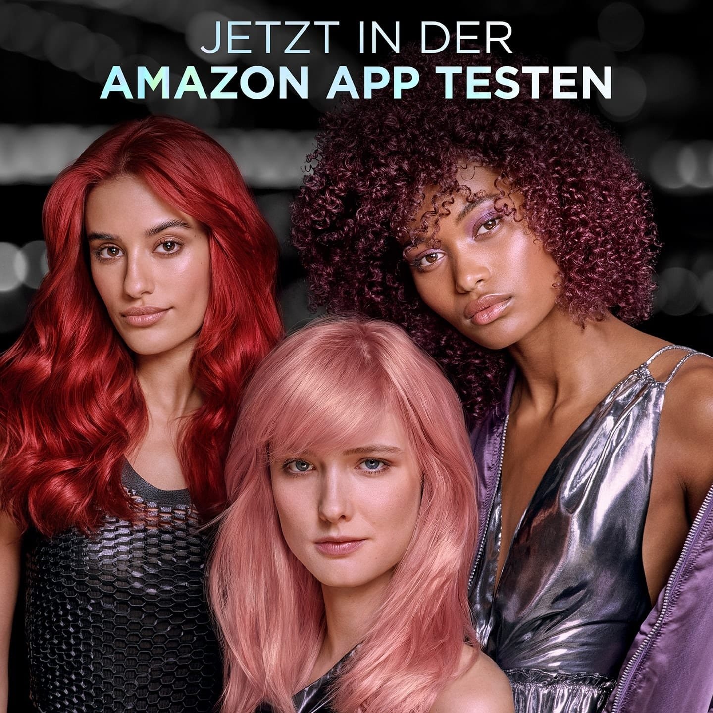 Drei Frauen mit farbigen Haaren